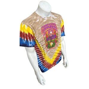 Anvil Men's Mountain Jam 2011 Tie Dye Brown Short Sleeve Shirt Size Large